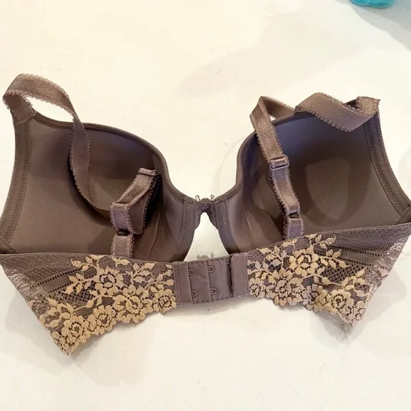Wacoal Push Up Bra lace detail grey purple  32 DD - Picture 3 of 4
